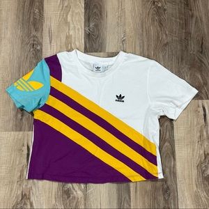 Adidas cropped t-shirt adult small